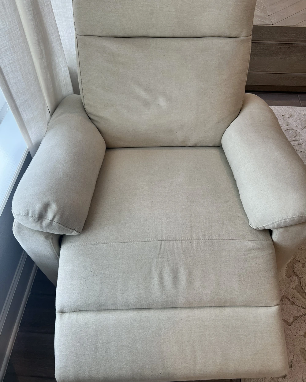 Recliner chair after steam cleaning in Jacksonville FL